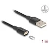 Delock Magnetisches USB-Ladekabel juodas 1 m