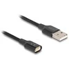 Delock Magnetisches USB-Ladekabel juodas 1 m