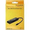 Delock 91732 - CF - Memory Stick (MS) - MicroSD (TransFlash) - Micro SDHC - Micro SDXC - MMC - MS Duo - MS Micro (M2) - MS... - Juodas - USB 2.0 - 101.5 mm - 27 mm - 15 mm