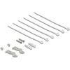 Delock Mini Desktop Patchpanel RJ45 Buchse 6 Port Cat.6A geschirmt juodas - zur Montage an Tisch, Wand oder Hutschiene