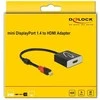 Adapteris AV Delock DisplayPort Mini - HDMI juoda (65302)