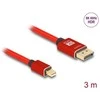 Delock Mini DisplayPort zu DisplayPort Kabelis 8K 60 Hz 3 m raudona Metall be Einrastfunktion