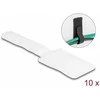 Delock Mini Klett-Kabelhalter L 90 mm x B 24 mm selbstklebend 10 Stück baltas