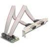 Delock Mini PCIe I/O PCIe full size 2 x Seriell RS-232 mit Spannungsversorgung 5 V / 12 V