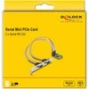 Delock Mini PCIe Karte full size zu 2 x Seriell RS-232 D-Sub 9 Pin