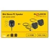 Kompiuterio kolonėlės „Delock“ mini stereo garsiakalbiai su 3,5 mm lizdu ir USB maitinimo šaltiniu