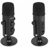 Delock Multifunktionales Doppelkapsel USB Mikrofonas mit 3,5 mm Klinken Kopfhöreranschluss und Lautstärkeregler + Quick-Mute Funktion