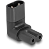 Delock Netzadapter IEC 60320 - C8 auf C7, Stecker / Buchse, 2,5 A, 90° gewinkelt