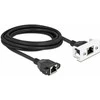 Delock Netzwerk Verlängerungskabel für Easy 45 Modul S/FTP RJ45 Buchse zu RJ45 Buchse Cat.6A 3 m juodas / baltas