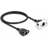 Delock Netzwerk Verlängerungskabel für Easy 45 Modul S/FTP RJ45 Buchse zu RJ45 Buchse Cat.6A 50 cm juodas / baltas