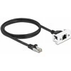 Delock Netzwerk Verlängerungskabel für Easy 45 Modul S/FTP RJ45 Stecker zu RJ45 Buchse Cat.6A 1 m juodas / baltas