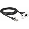 Delock Netzwerk Verlängerungskabel für Easy 45 Modul S/FTP RJ45 Stecker zu RJ45 Buchse Cat.6A 2 m juodas / baltas