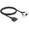Delock Netzwerk Verlängerungskabel für Easy 45 Modul S/FTP RJ45 Buchse zu RJ45 Buchse Cat.6A 1 m juodas / baltas