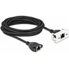 Delock Netzwerk Verlängerungskabel für Easy 45 Modul S/FTP RJ45 Buchse zu RJ45 Buchse Cat.6A 5 m juodas / baltas