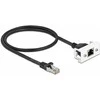PATCHCORD KAT.6A S/FTP LSZH 0.5M JUODA MODUŁ EASY 45 DELOCK