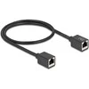 Delock Netzwerk Verlängerungskabel Kupplung RJ45 Buchse zu RJ45 Buchse Cat.6A S/FTP 0,5 m juodas
