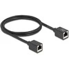 Delock Netzwerk Verlängerungskabel Kupplung RJ45 Buchse zu RJ45 Buchse Cat.6A S/FTP 1 m juodas