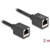 Delock Netzwerk Verlängerungskabel Kupplung RJ45 Buchse zu RJ45 Buchse Cat.6A S/FTP 2 m juodas