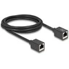 Delock Netzwerk Verlängerungskabel Kupplung RJ45 Buchse zu RJ45 Buchse Cat.6A S/FTP 2 m juodas