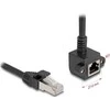 Delock Netzwerk Verlängerungskabel RJ45 Stecker zu RJ45 Buchse 90° gewinkelt Cat.6 F/UTP 0,25 m juodas