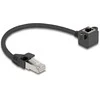 Delock Netzwerk Verlängerungskabel RJ45 Stecker zu RJ45 Buchse 90° gewinkelt Cat.6 F/UTP 0,25 m juodas