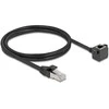 Delock Netzwerk Verlängerungskabel RJ45 Stecker zu RJ45 Buchse 90° gewinkelt Cat.6 F/UTP 1 m juodas