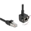 Delock Netzwerk Verlängerungskabel RJ45 Stecker zu RJ45 Buchse 90° gewinkelt Cat.6 F/UTP 2 m juodas