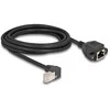 Delock Netzwerk Verlängerungskabel S/FTP Stecker RJ45 Stecker 90° gewinkelt zu RJ45 Einbaubuchse Cat.6A 3 m juodas