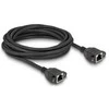 Delock Netzwerk Verlängerungskabel S/FTP RJ45 Buchse zu RJ45 Buchse Cat.6A flache Ausführung 5 m juodas