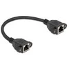 Delock Netzwerk Verlängerungskabel S/FTP RJ45 Buchse zu RJ45 Buchse Cat.6A flache Ausführung 0,25 m juodas
