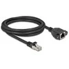 Delock Netzwerk Verlängerungskabel S/FTP RJ45 Stecker zu RJ45 Buchse Cat.6A flache Ausführung 3 m juodas