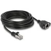 Delock Netzwerk Verlängerungskabel S/FTP RJ45 Stecker zu RJ45 Buchse Cat.6A flache Ausführung 5 m juodas