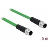 Molex PN DELOCK Netzwerkkabel M12 4 Pin D-kodiert ST zu ST TPU 5 m