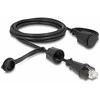 Delock Netzwerkkabel RJ45 Stecker zu RJ45 Stecker Cat.6 STP mit Verschlusskappe Outdoor IP68 staub- und wasserdicht juodas 2 m