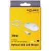 Pelė Delock 12537 - Ambidextrous - Optinė - USB Type-A - 1200 DPI - Baltas