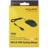 Pelė Delock 12531 - Ambidextrous - Optinė - USB Type-A - 4800 DPI - Juodas,Raudona
