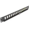Delock 19? Keystone Patchpanel 16 Port 1 HE juodas 66758