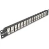 Delock 19? Keystone Patchpanel 16 Port 1 HE juodas 66758