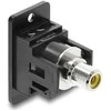 Delock Panel Mount Cinch Buchse zu Cinch Buchse gelb / juodas
