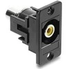Delock Panel Mount Cinch Buchse zu Cinch Buchse gelb / juodas