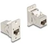 Delock Panel Mount RJ45 Kupplung Buchse zu Buchse Cat.6A Metall konisch