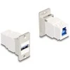Delock Panel Mount USB 5 Gbps Typ-A Buchse zu USB Typ-B Buchse konisch
