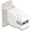 Delock Panel Mount USB 5 Gbps Typ-B Buchse zu USB Typ-A Buchse konisch