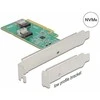 Delock PCI Express 4.0 x8 Karte zu 2 x intern SFF-8654 4i NVMe - Bifurcation - Low Profile Formfaktor