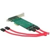 Delock PCI Express x1 Karte > 2 x intern M.2 Key B 110 mm - Low Profile Form Faktor
