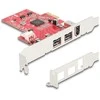 Delock PCI Express x1 Karte zu 2 x extern FireWire B + 1 x extern FireWire A - Low Profile Formfaktor
