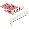 Delock PCI Express x1 Karte zu 2 x extern FireWire B + 1 x extern FireWire A - Low Profile Formfaktor