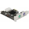 Delock PCI Express x1 Karte zu 2 x PS/2 und USB Pfostenstecker - Low Profile Formfaktor - PCI-Express