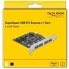 DLC PCI Express x1 Karte zu 4 x extern USB Typ-A Buchse USB 5 Gbps
