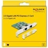 Delock PCI Express x1 Netzwerkkarte 2,5 Gigabit LAN 2 x RJ45 RTL8125